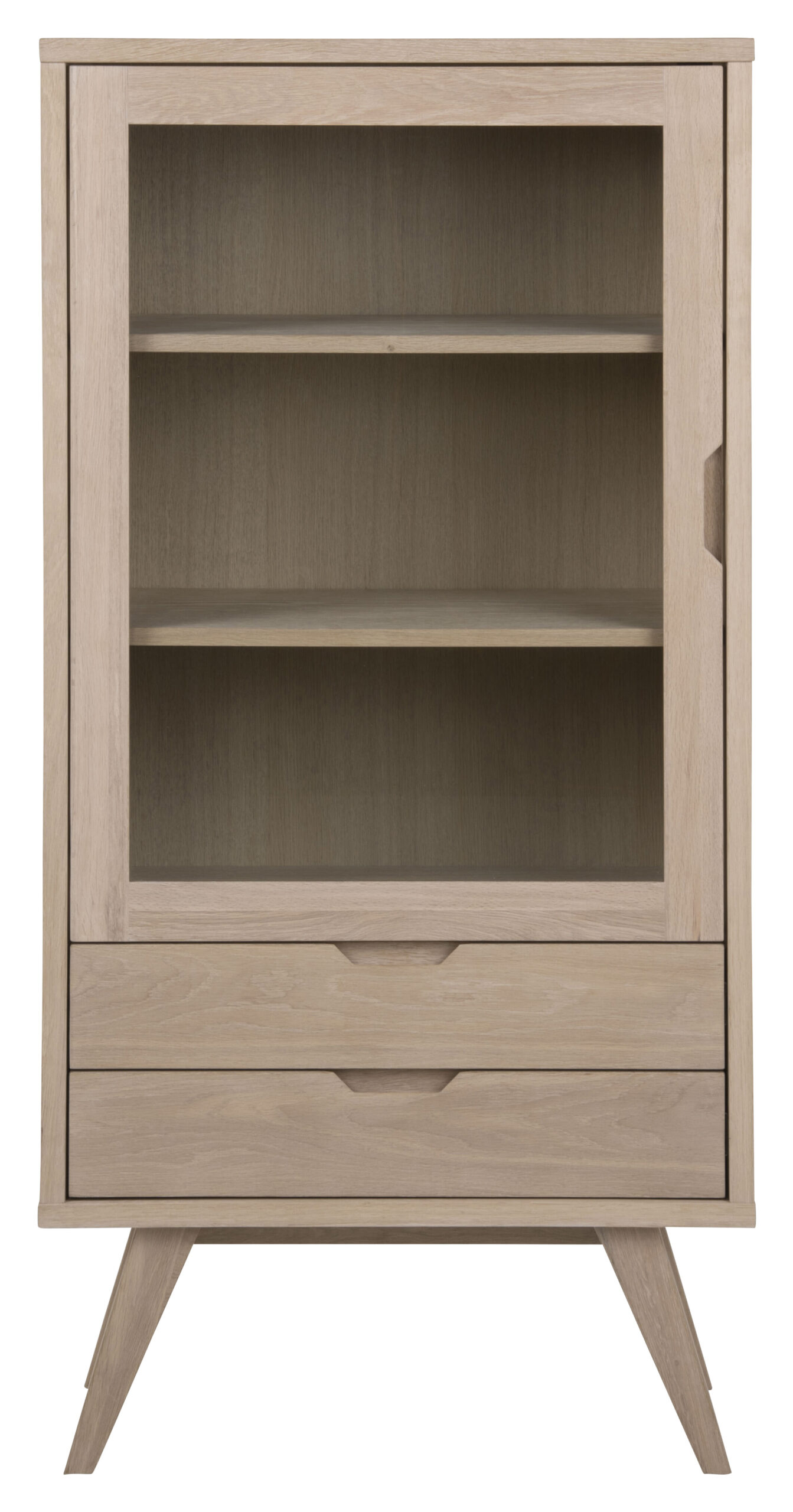 Bendt Vitrinekast 'Mads' 145 x 72cm, licht eikenfineer - Afbeelding 2