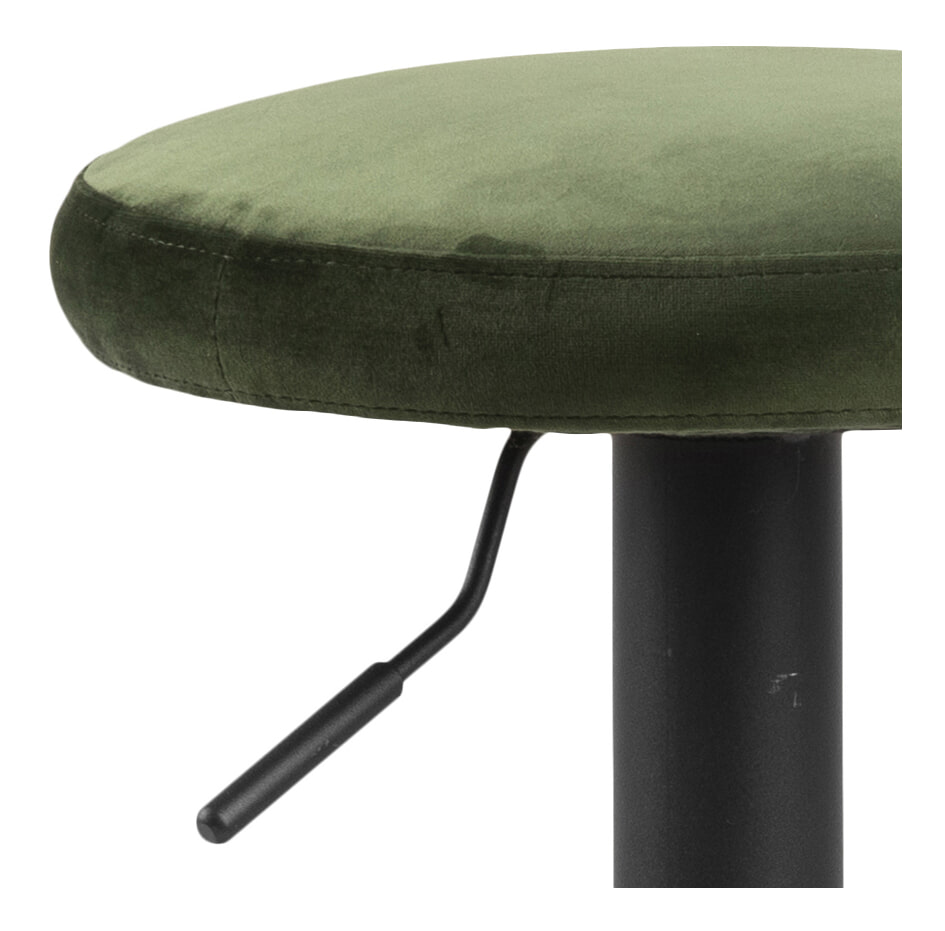 Bendt Barkruk 'Inger' Velvet (zithoogte 62-82cm), kleur Forest Green - Afbeelding 5