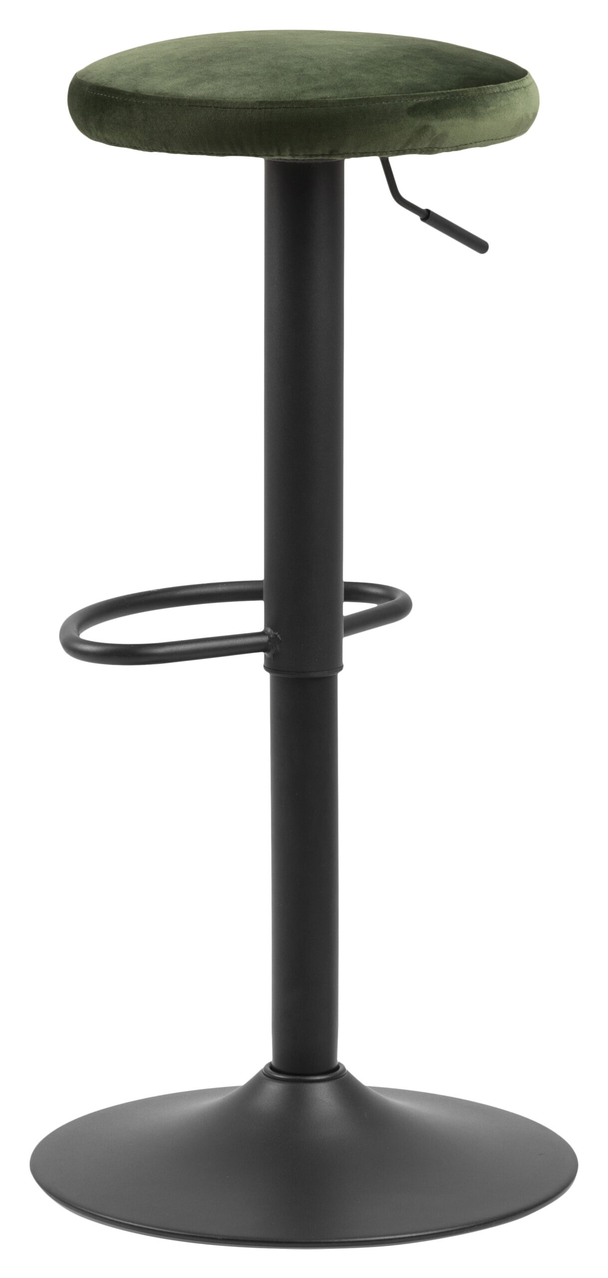 Bendt Barkruk 'Inger' Velvet (zithoogte 62-82cm), kleur Forest Green - Afbeelding 2