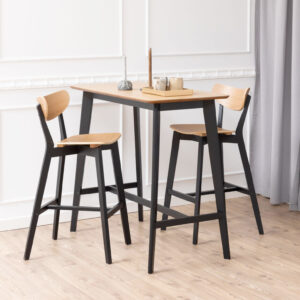 Bendt Bartafel 'Torkil' Eiken met zwart onderstel, 120 x 60cm