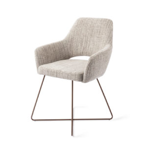 Jesper Home Eetkamerstoel 'Yanai' Cross Rose, kleur Caramel Grid