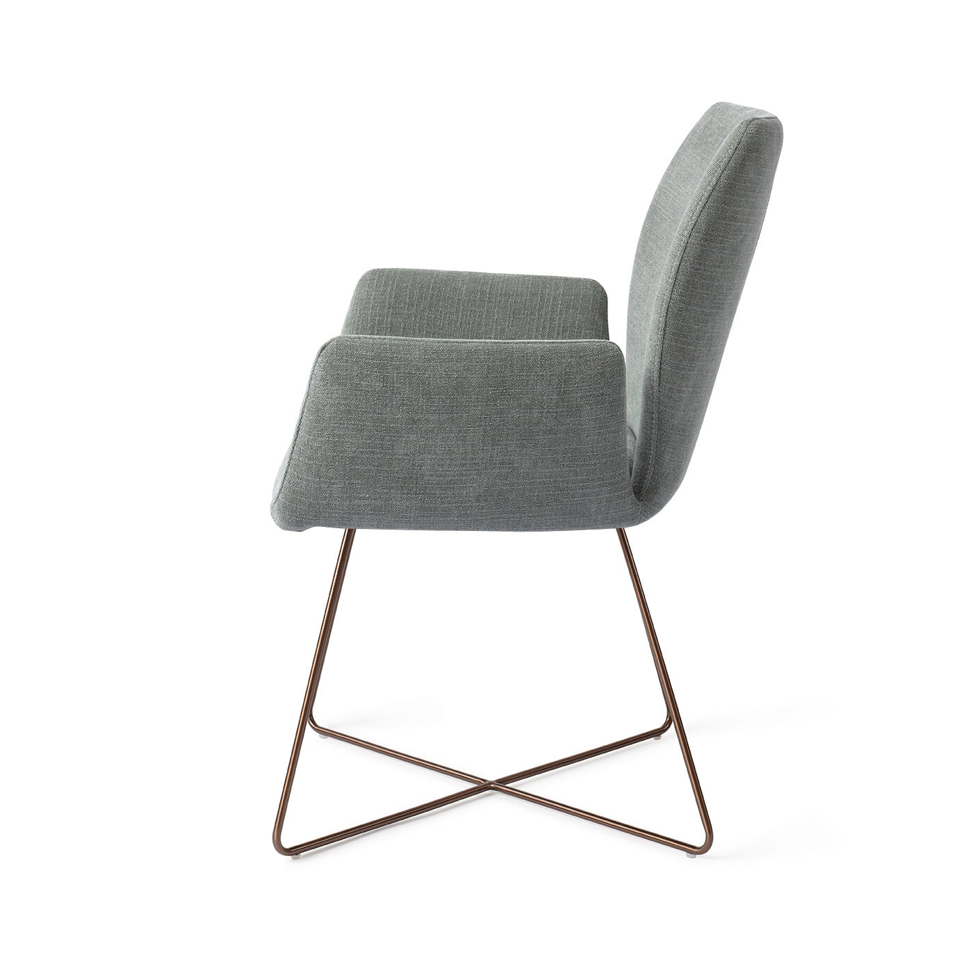 Jesper Home Eetkamerstoel 'Misaki' Cross Rose, kleur Breezy Blue - Afbeelding 3