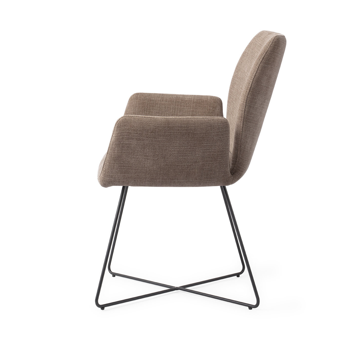 Jesper Home Eetkamerstoel 'Misaki' Cross Black, kleur Mocha Mist - Afbeelding 3