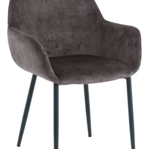 Artistiq Eetkamerstoel 'Linna' Velvet, kleur donkergrijs