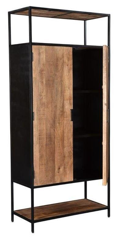 LivingFurn Opbergkast 'Sturdy' kleur Naturel, 210 x 100cm - Afbeelding 4