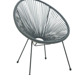 Artistiq Loungestoel 'Justine' Polyrotan, kleur Grijs