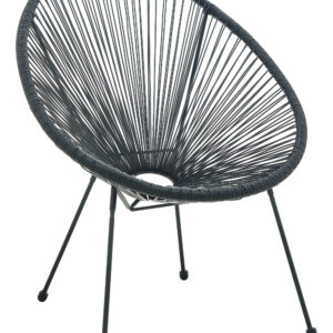 Artistiq Loungestoel 'Justine' Polyrotan, kleur Zwart