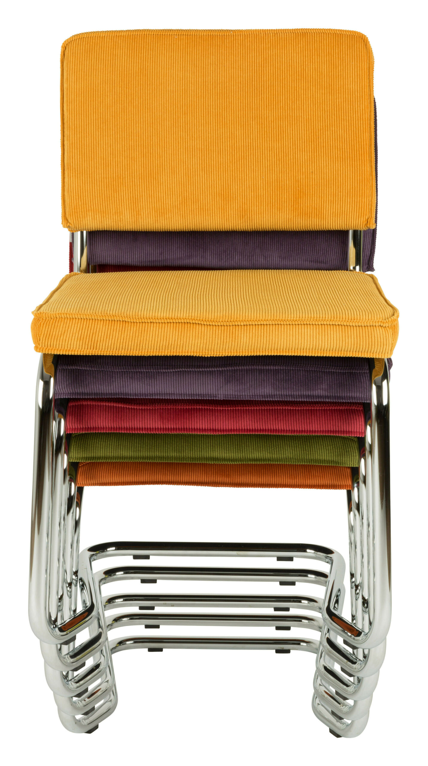 Zuiver Eetkamerstoel 'Ridge' Rib Kink, kleur Geel - Afbeelding 7