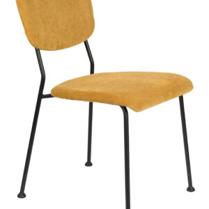 Zuiver Eetkamerstoel 'Benson' Rib, kleur Okergeel