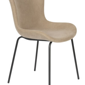 ZILT Eetkamerstoel 'Mauricio' Rib, kleur Taupe