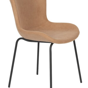 ZILT Eetkamerstoel 'Mauricio' Rib, kleur Oudroze