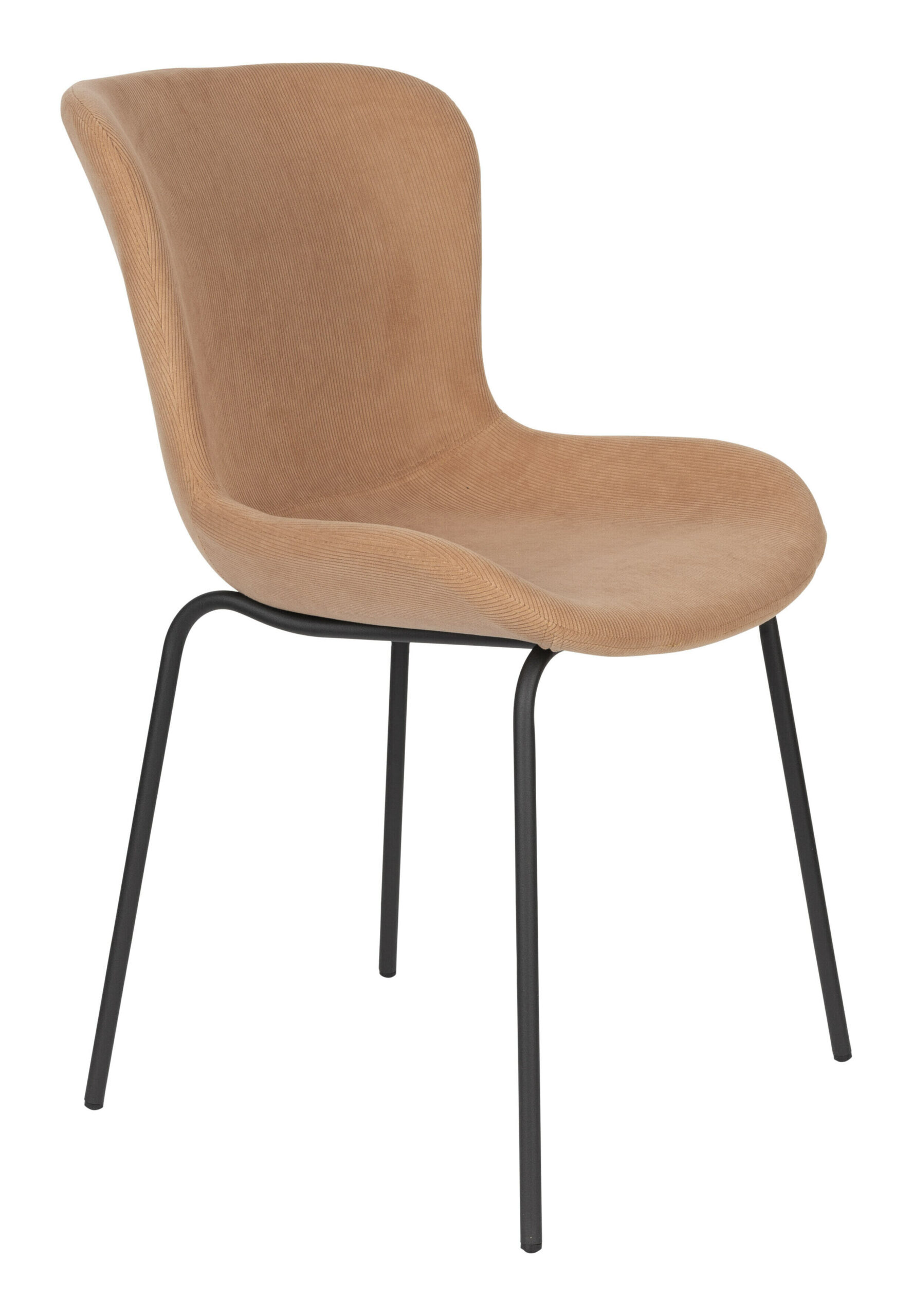 ZILT Eetkamerstoel 'Mauricio' Rib, kleur Oudroze