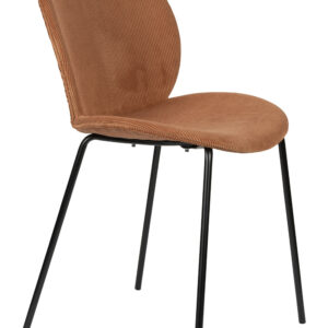 Zuiver Eetkamerstoel 'Bonnet' Ribstof, kleur Terracotta