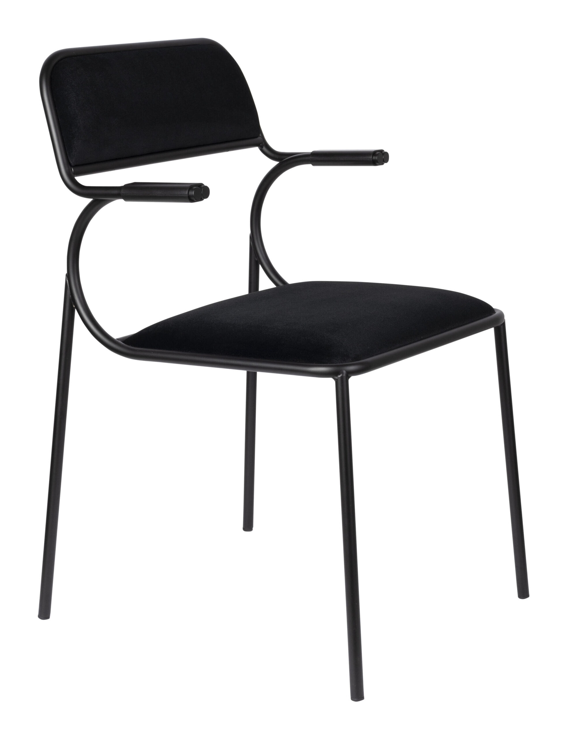 Zuiver Eetkamerstoel 'Alba' Velvet, kleur Zwart