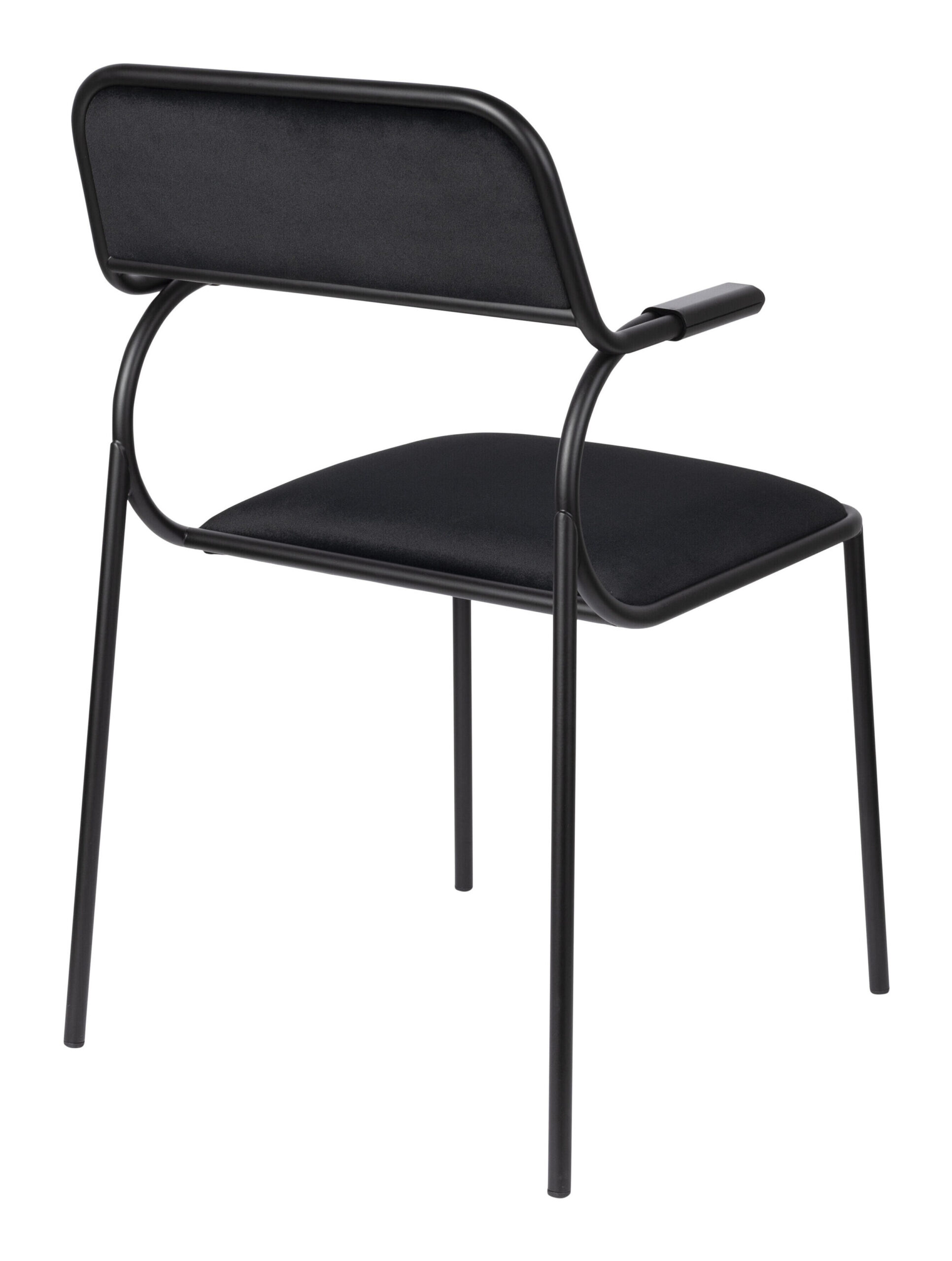 Zuiver Eetkamerstoel 'Alba' Velvet, kleur Zwart - Afbeelding 4