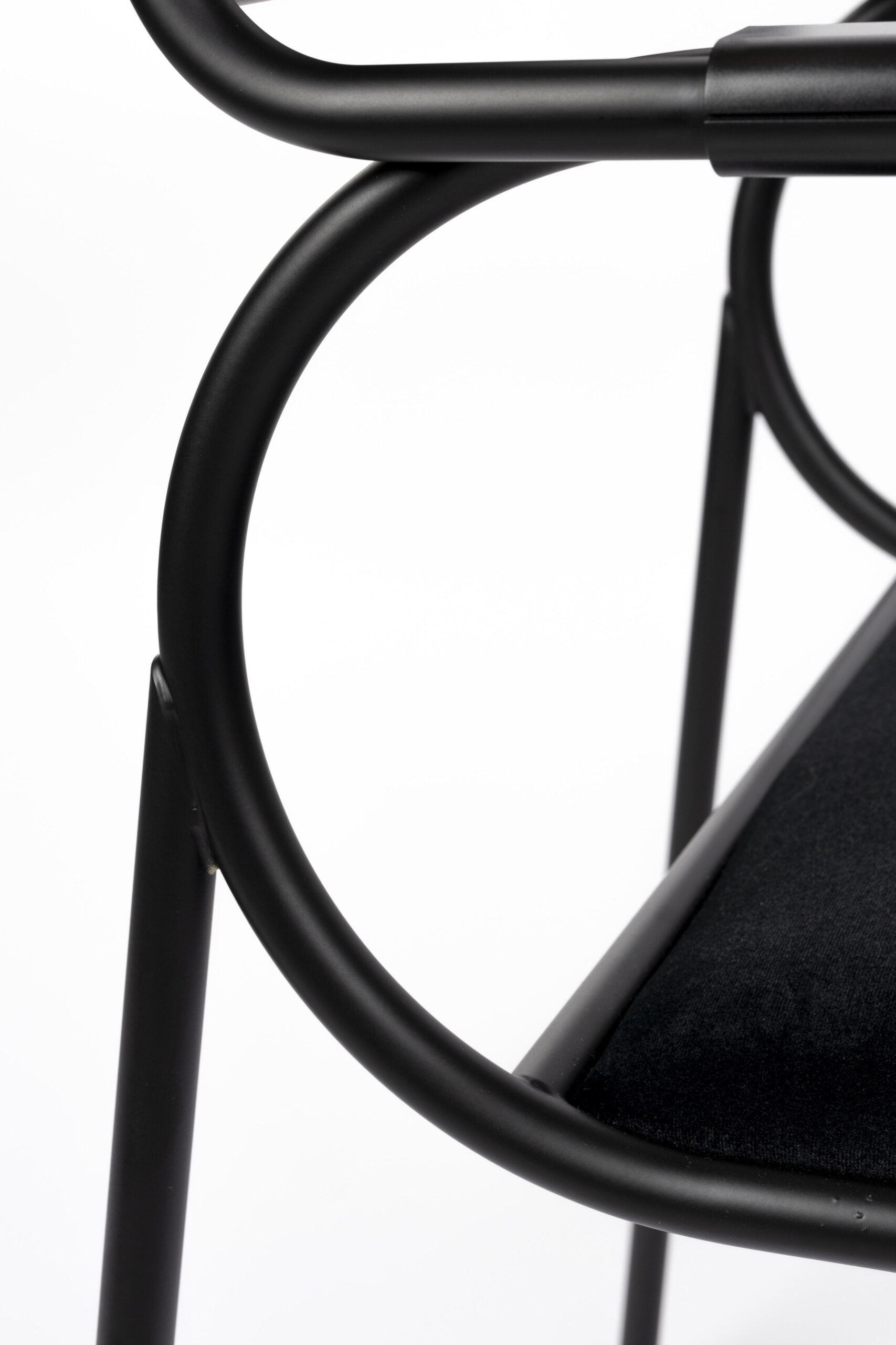 Zuiver Eetkamerstoel 'Alba' Velvet, kleur Zwart - Afbeelding 7