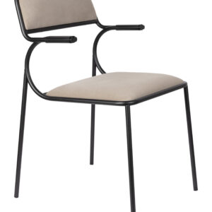 Zuiver Eetkamerstoel 'Alba' Velvet, kleur Beige