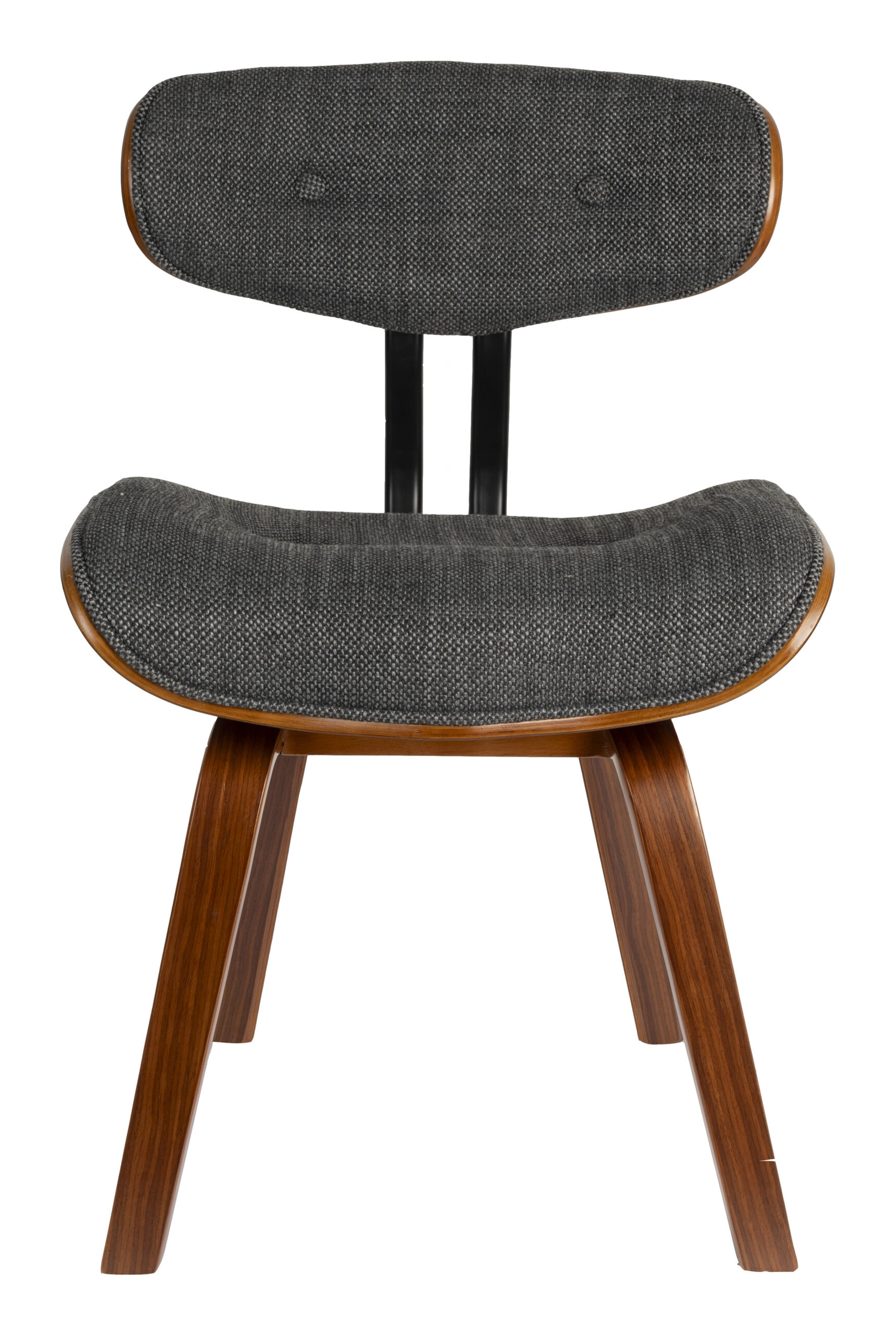 Dutchbone Eetkamerstoel 'Blackwood' kleur Grijs - Afbeelding 2