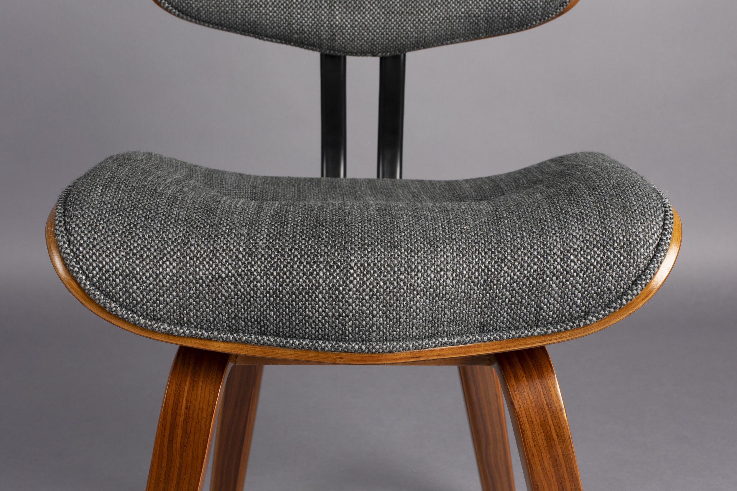 Dutchbone Eetkamerstoel 'Blackwood' kleur Grijs - Afbeelding 7