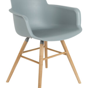 Zuiver Eetkamerstoel 'Albert Kuip' Met armleuning, PP en essen, kleur Lichtgrijs