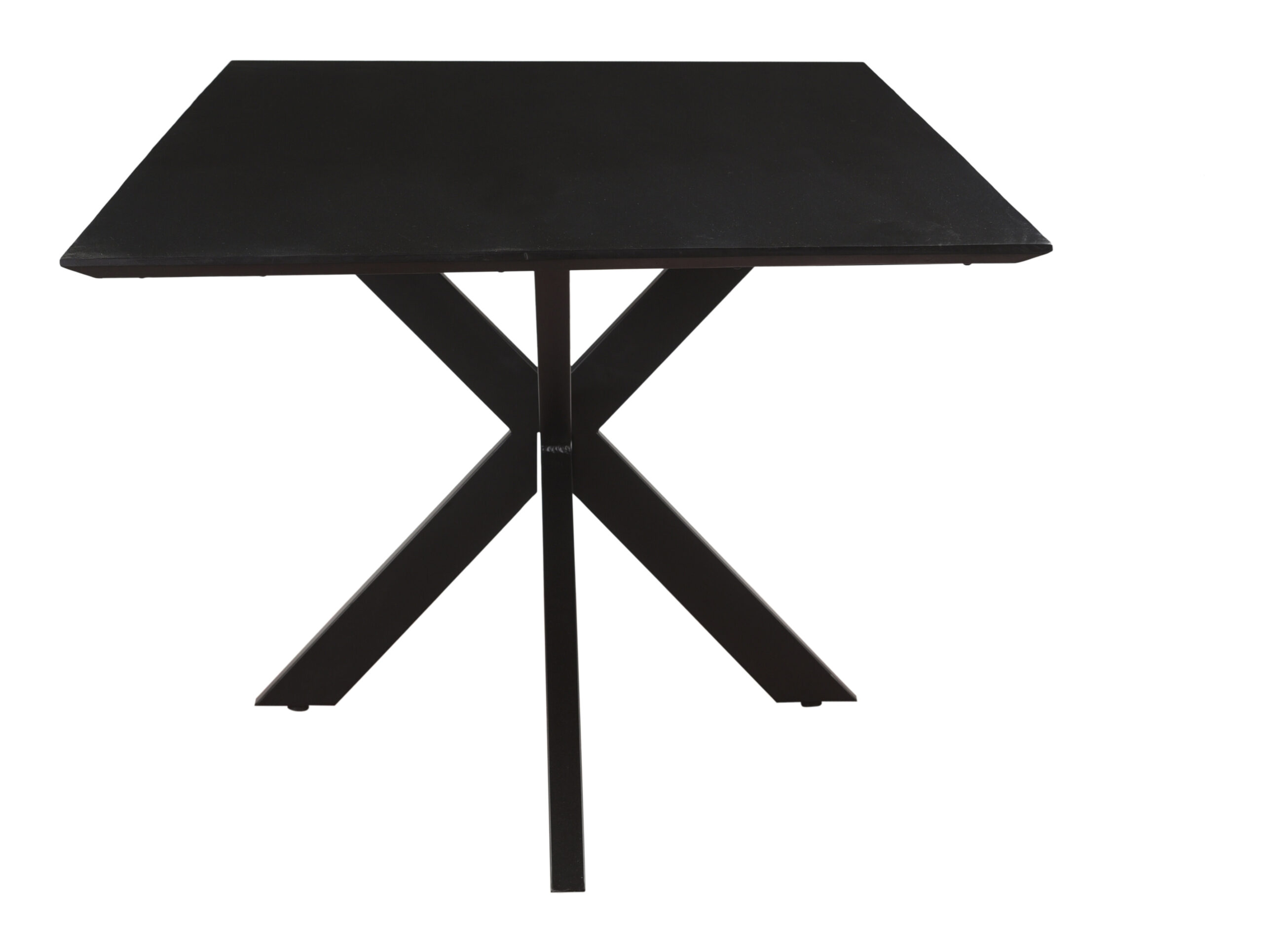 Livingfurn Eettafel 'Oslo' Mangohout en staal, kleur Zwart, 220 x 100cm - Afbeelding 3