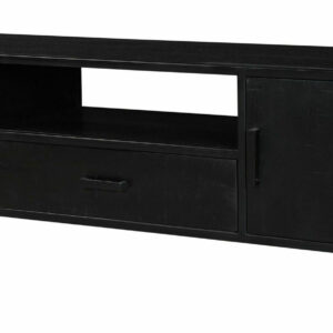 Livingfurn TV-meubel 'Kala' Mangohout 160cm, kleur zwart