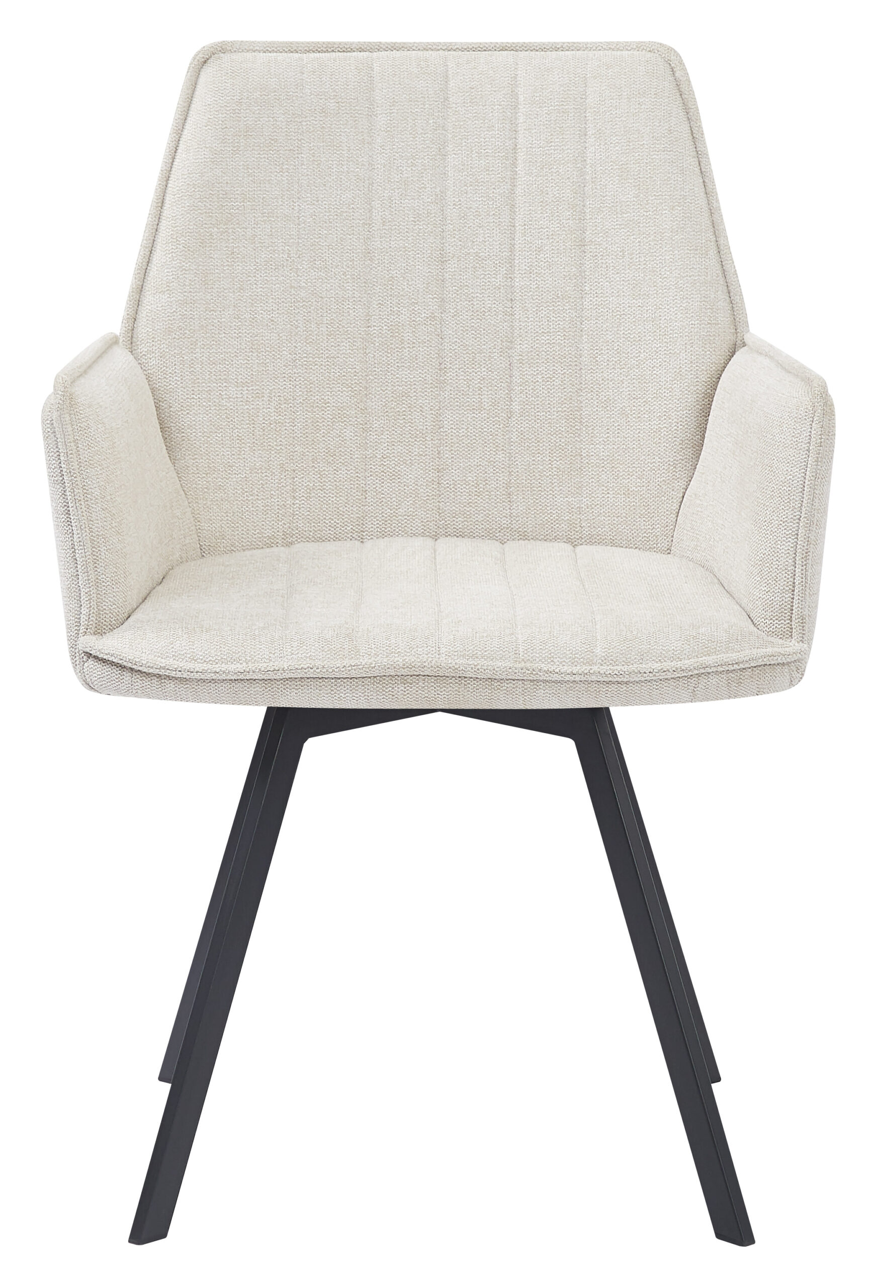 LivingFurn Eetkamerstoel 'Louise', Draaibaar kleur Beige - Afbeelding 5