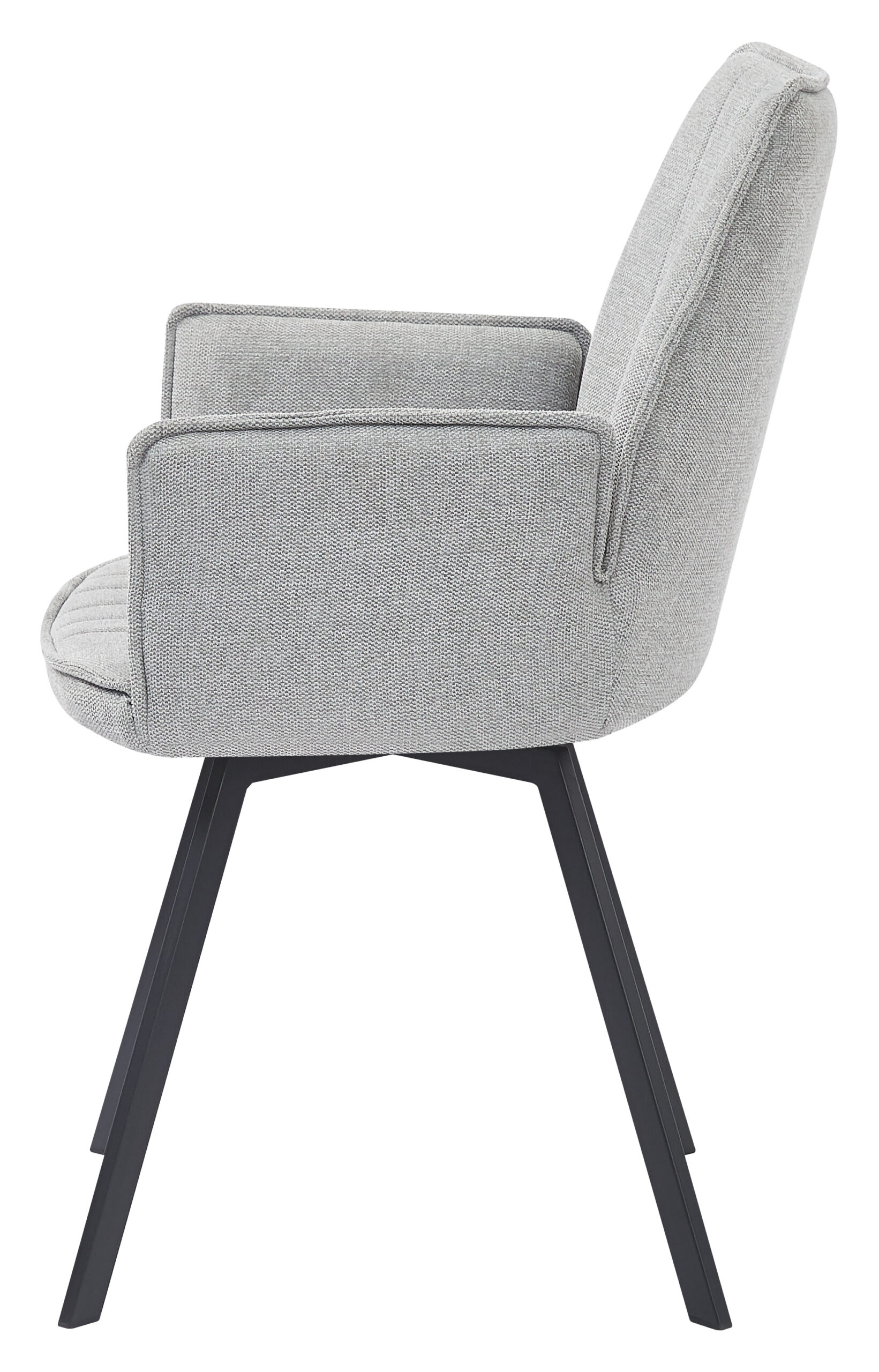 LivingFurn Eetkamerstoel 'Louise', Draaibaar kleur Grijs - Afbeelding 2