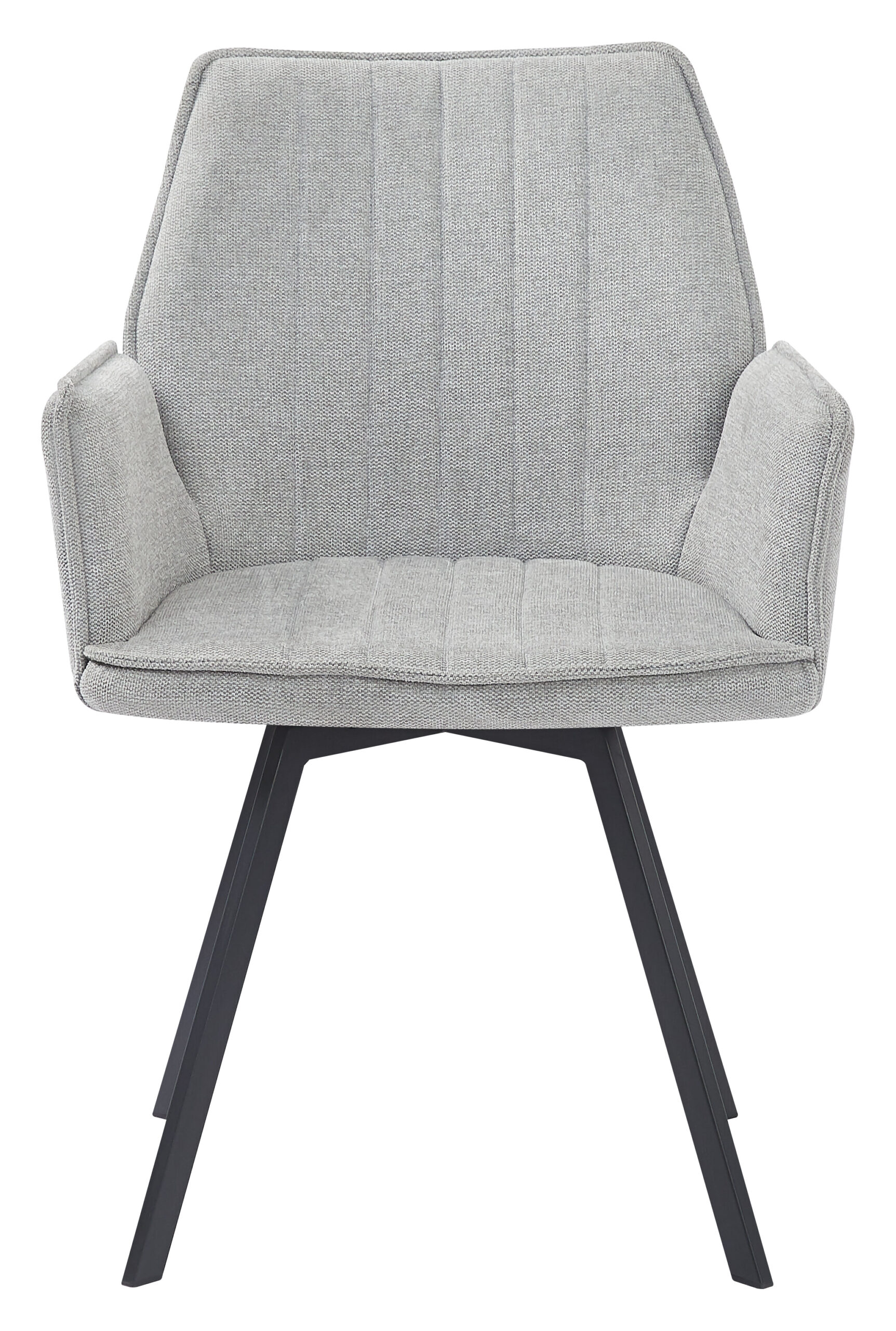 LivingFurn Eetkamerstoel 'Louise', Draaibaar kleur Grijs - Afbeelding 3