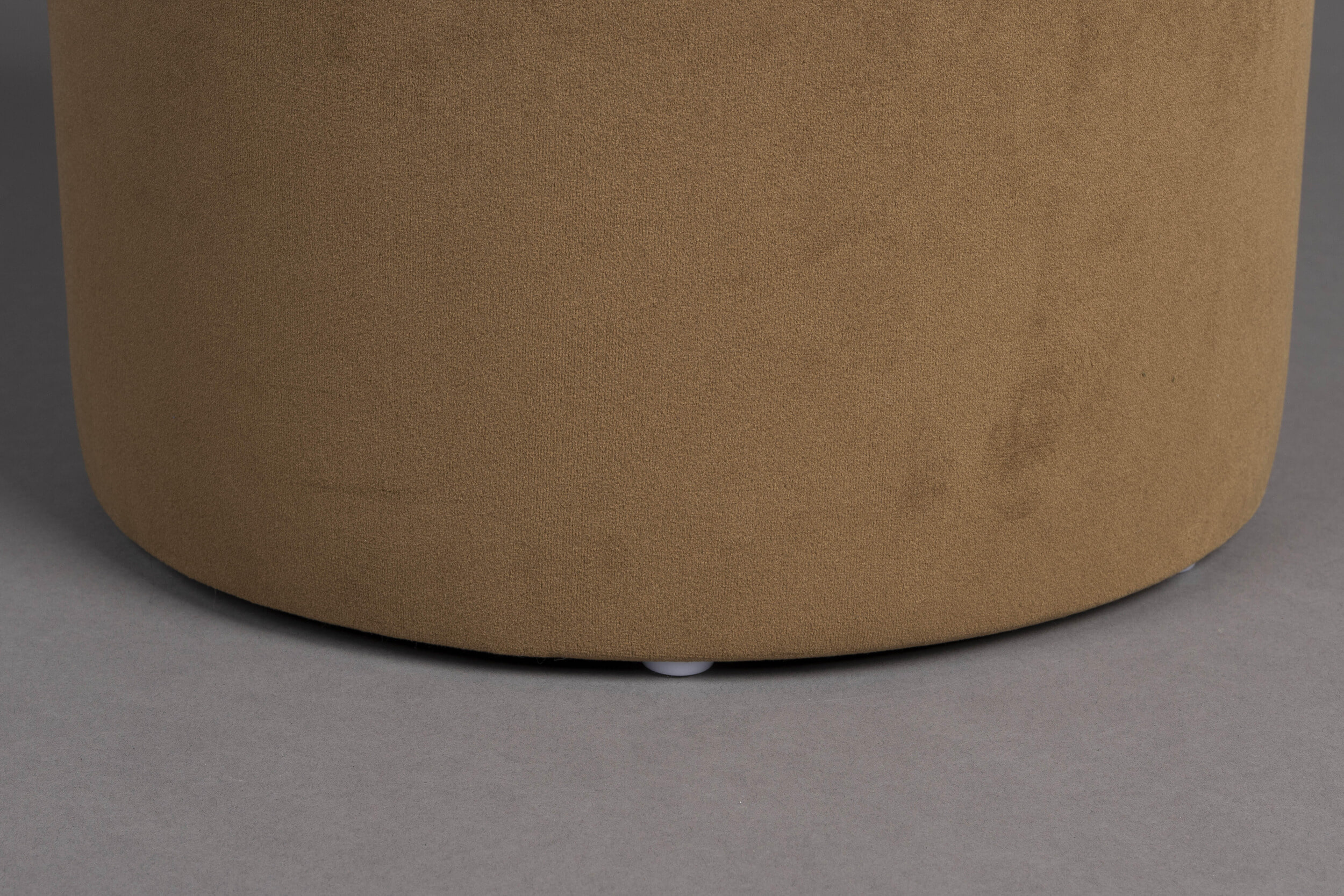 Dutchbone Hocker 'Aditi' Velvet, kleur Bruin - Afbeelding 6