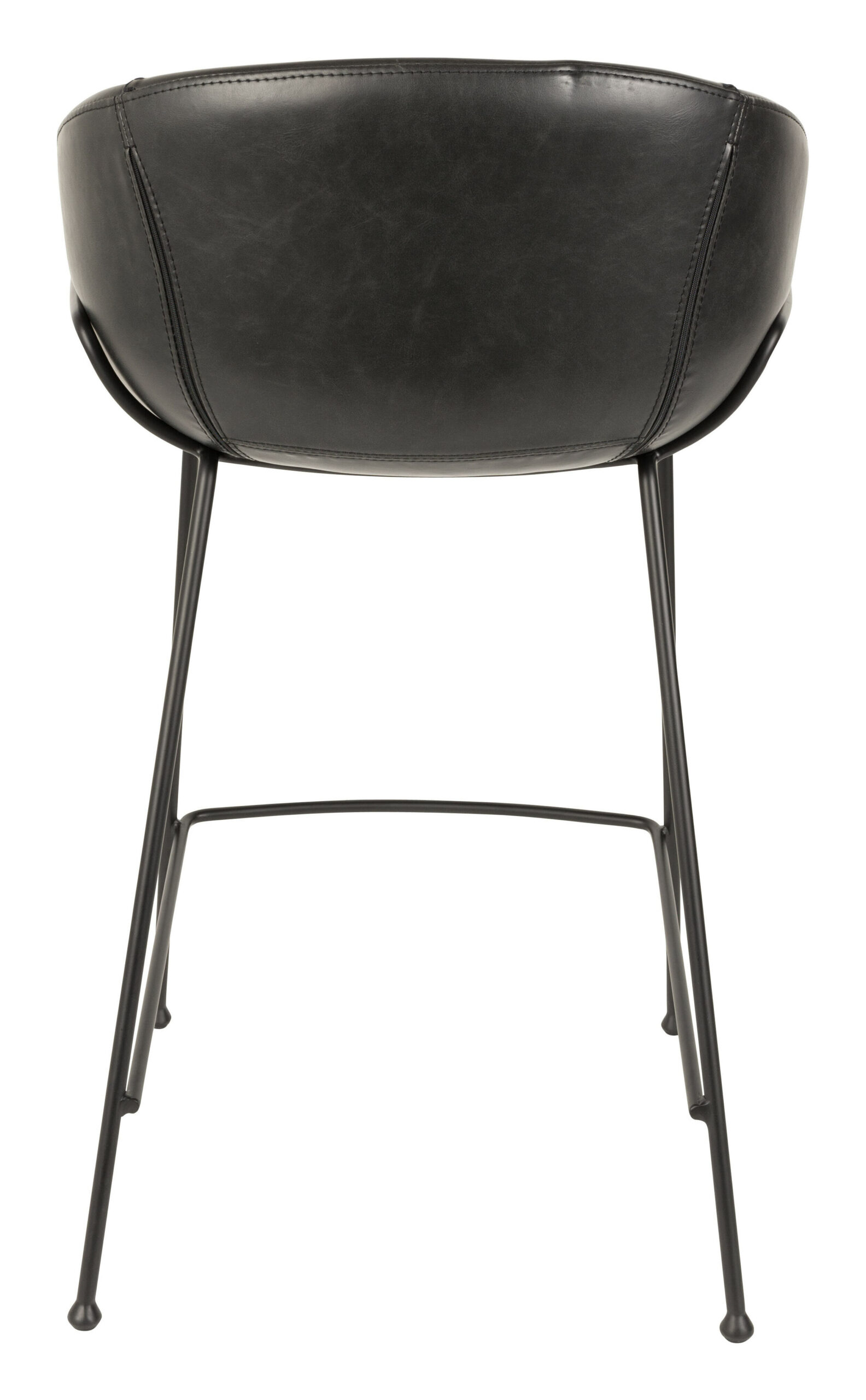 Zuiver Barstoel 'Feston' PU leer, kleur Zwart (zithoogte 65cm) - Afbeelding 5