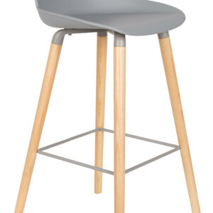 Zuiver Barkruk 'Albert Kuip' PP, kleur Lichtgrijs (zithoogte 75cm)