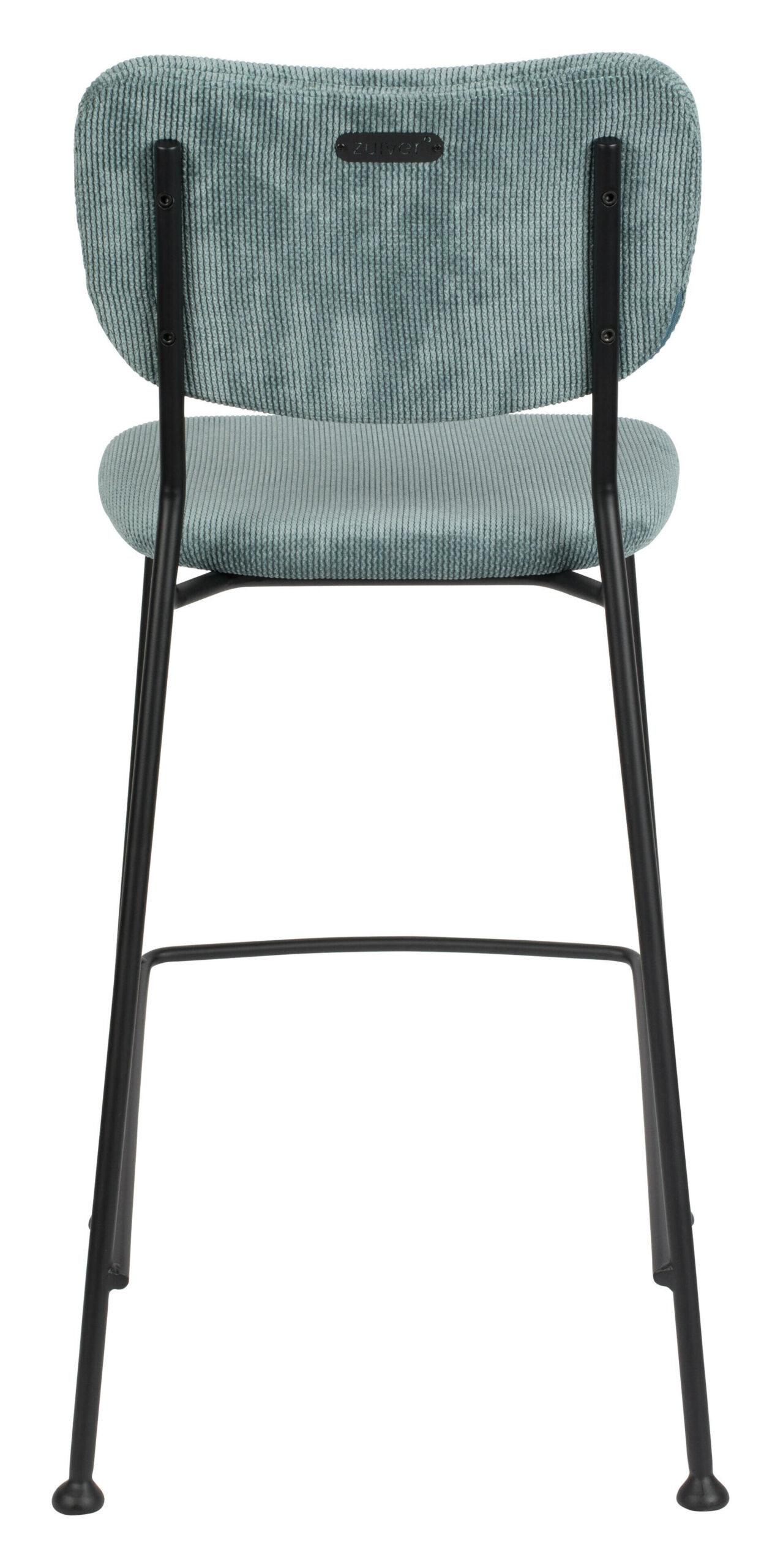 Zuiver Barstoel 'Benson' Ribstof, kleur Grijsblauw (zithoogte 65cm) - Afbeelding 5