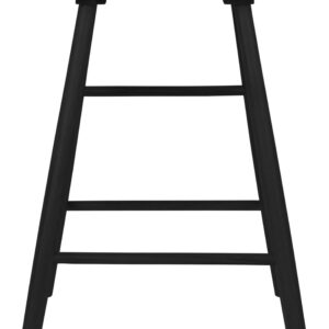 ZILT Barstoel 'Marky' Eikenhout, kleur Zwart (zithoogte 64cm)