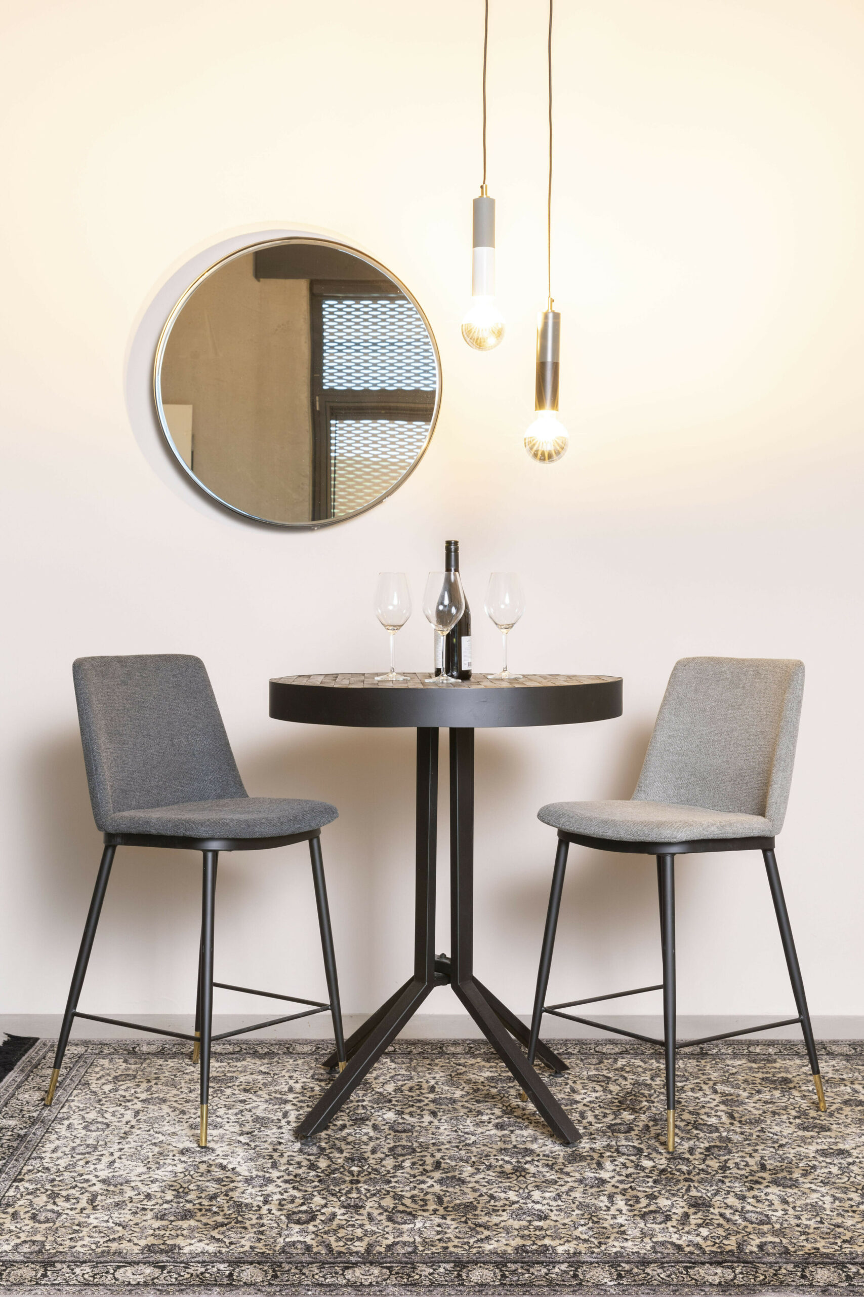 ZILT Barstoel 'Younes' kleur Donkergrijs (zithoogte 65cm) - Afbeelding 4