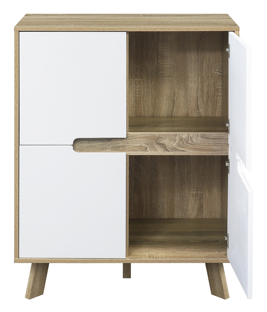 Artistiq Opbergkast 'Gonzalo' 102 x 80cm, kleur Naturel / Wit - Afbeelding 3