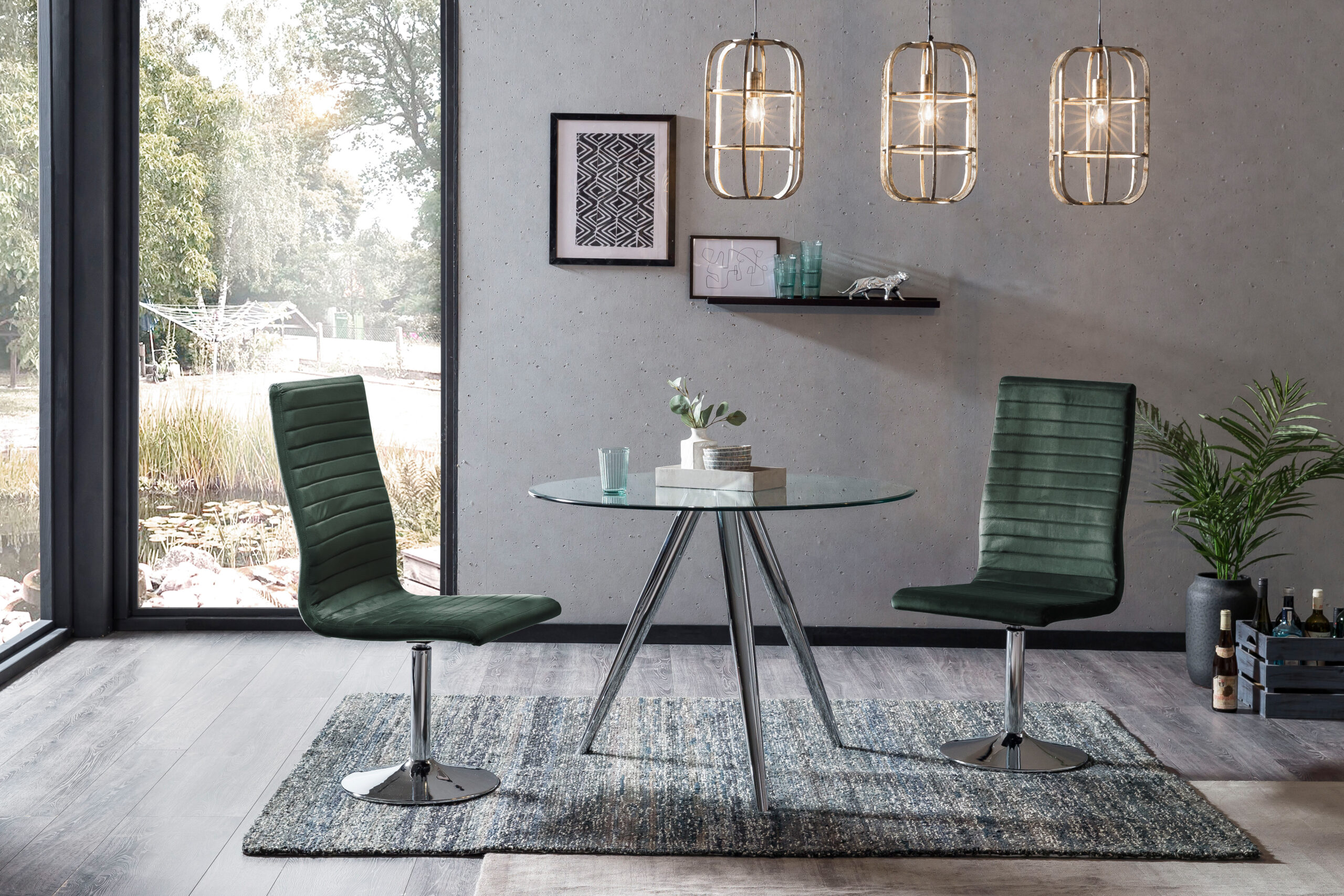 Artistiq Ronde Glazen Eettafel 'Shanna' 100cm - Afbeelding 3