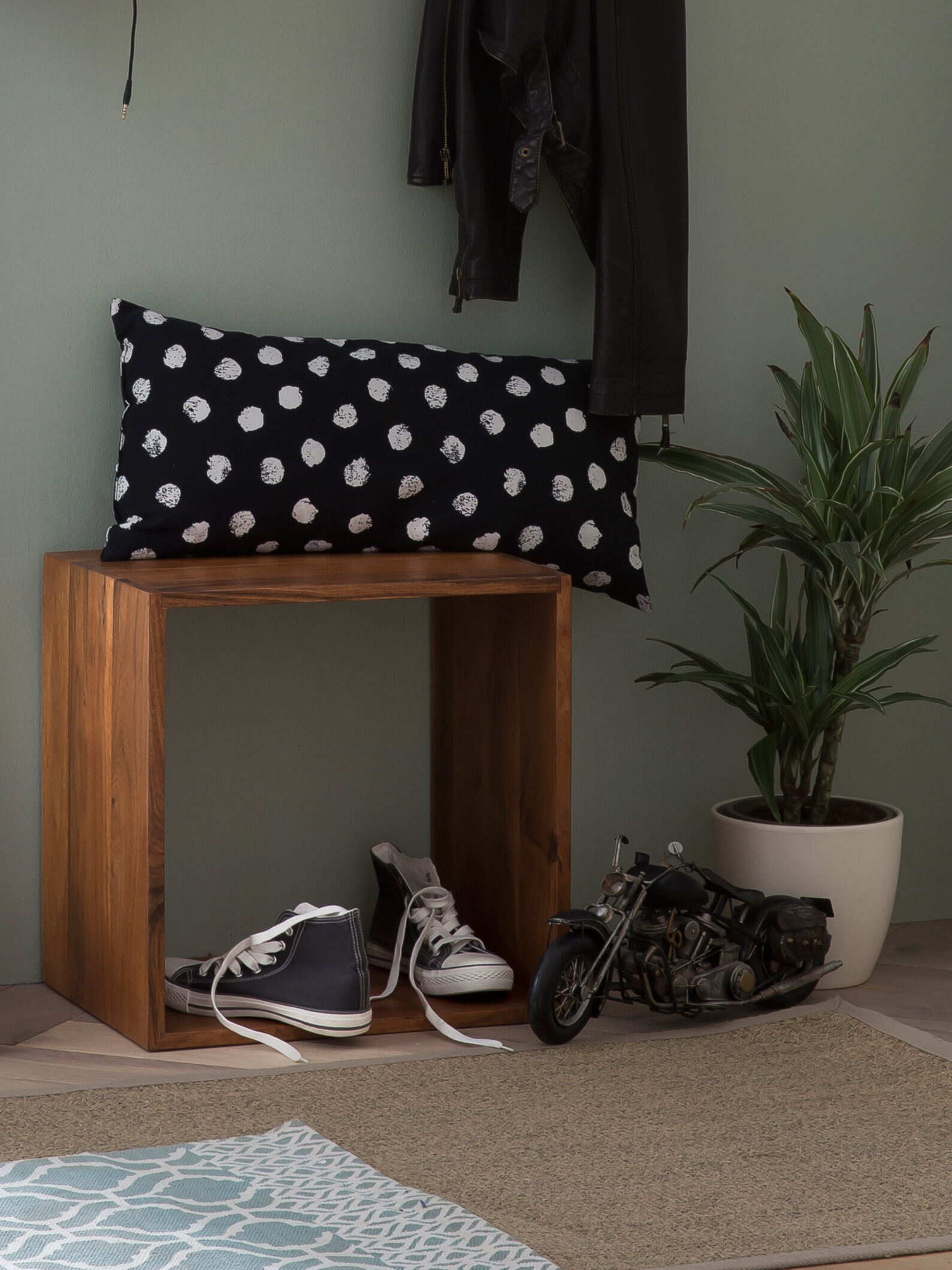 Artistiq Wandplank 'Aeden' Mangohout, 44 x 44cm - Afbeelding 2