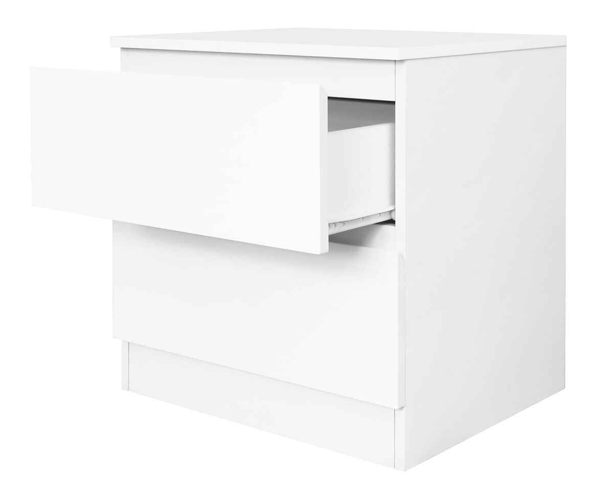 Artistiq Nachtkastje 'Youba' 2 lades, kleur Wit - Afbeelding 4