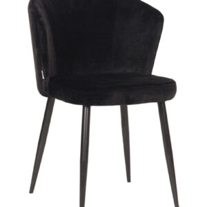 LABEL51 Eetkamerstoel 'Wave' Velvet, kleur Zwart