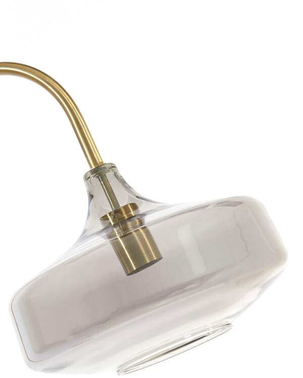 Light & Living Vloerlamp 'Solna' 160cm hoog, kleur Smoke/Antiek Brons - Afbeelding 3