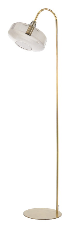 Light & Living Vloerlamp 'Solna' 160cm hoog, kleur Smoke/Antiek Brons