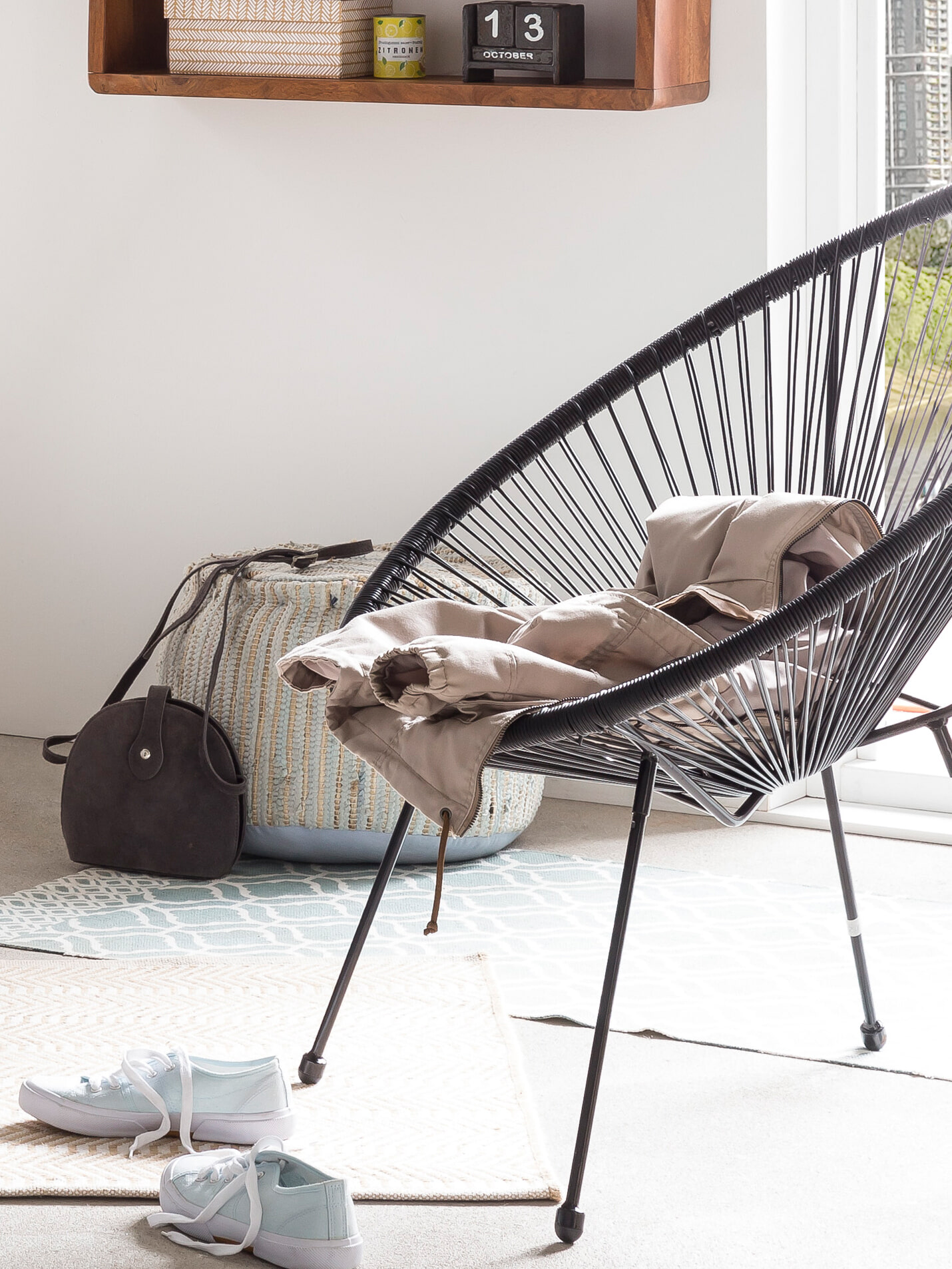 Artistiq Loungestoel 'Justine' Polyrotan, kleur Zwart - Afbeelding 2