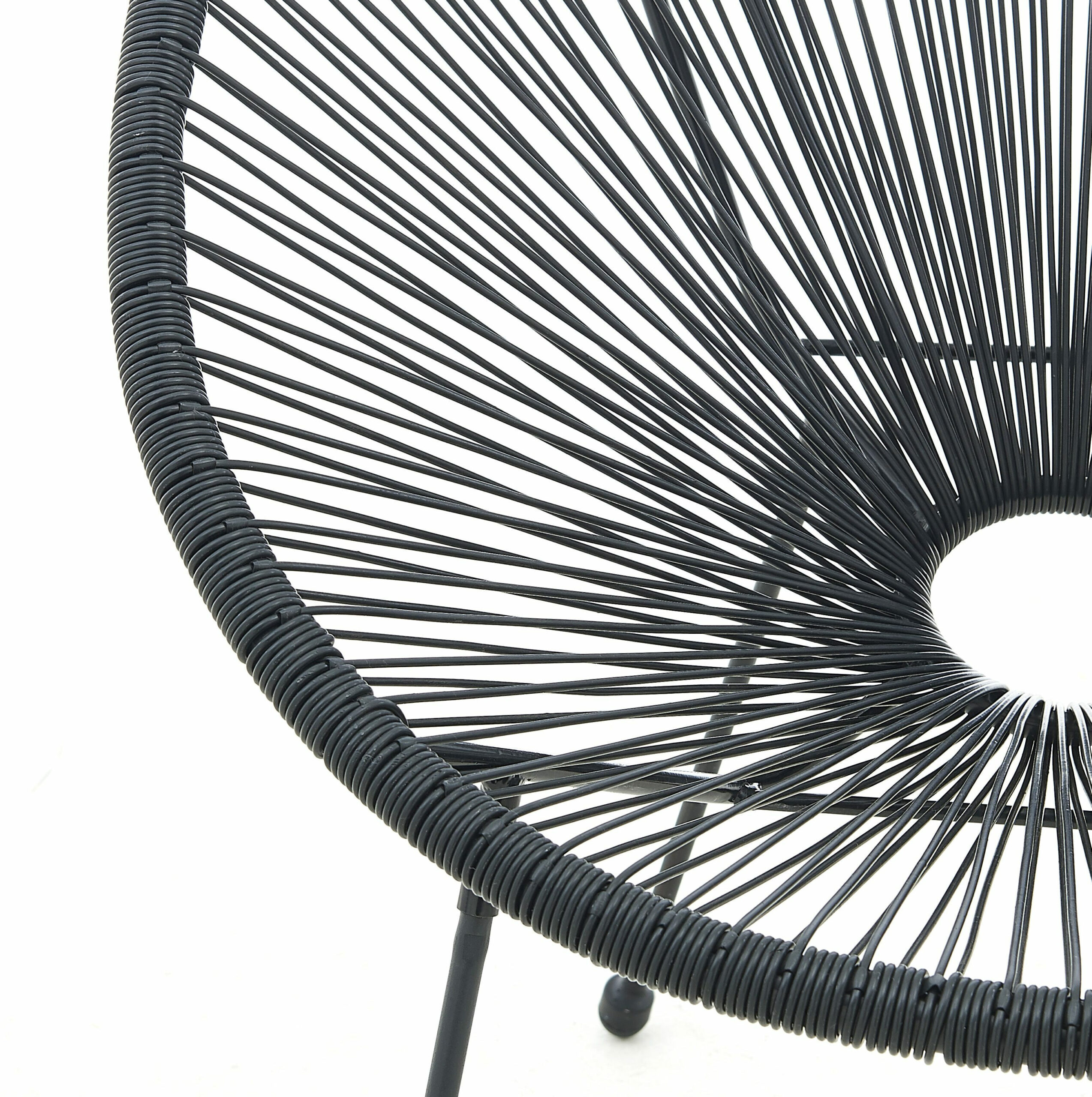 Artistiq Loungestoel 'Justine' Polyrotan, kleur Zwart - Afbeelding 3