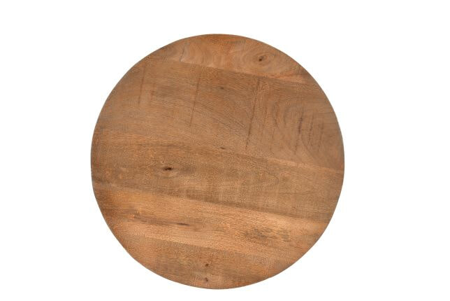 Sohome Ronde Salontafel 'Olav' Mangohout, 80cm, kleur Bruin - Afbeelding 4