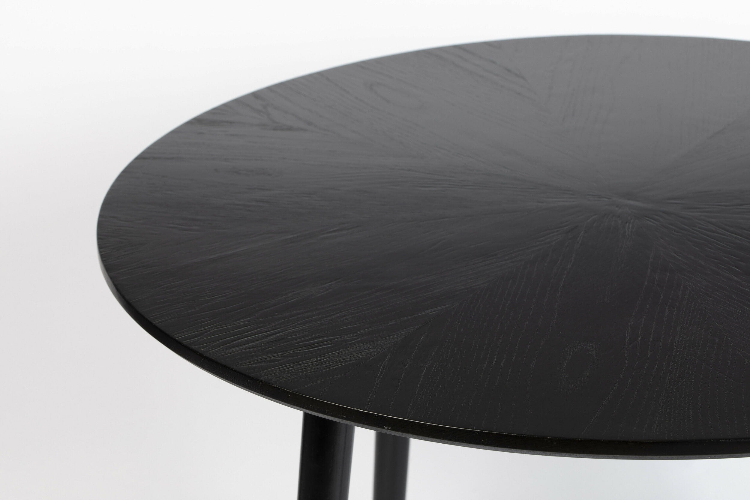 ZILT Ronde Eettafel 'Memo' Eikenhout, 100cm, kleur Zwart - Afbeelding 4