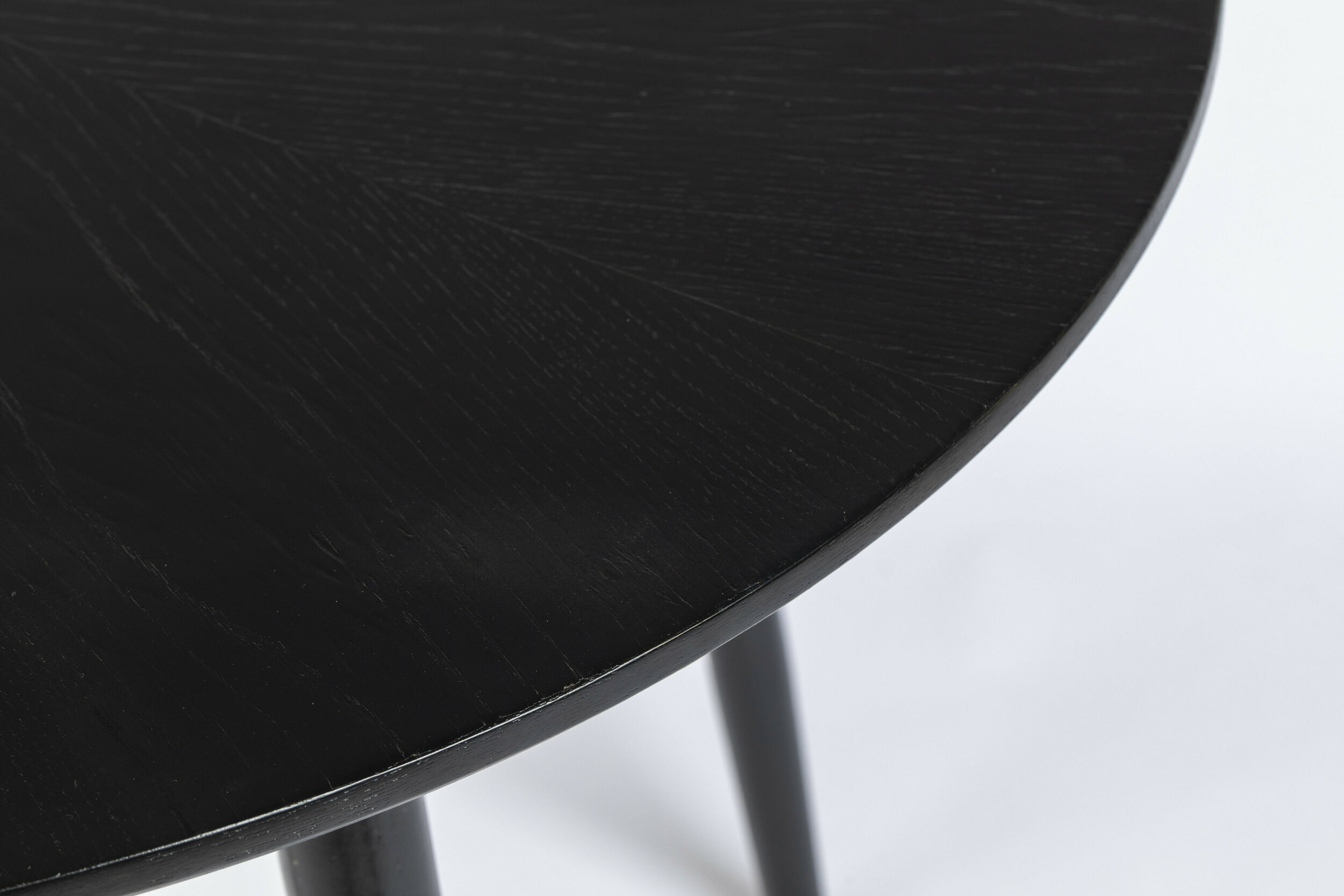 ZILT Ronde Eettafel 'Memo' Eikenhout, 100cm, kleur Zwart - Afbeelding 6