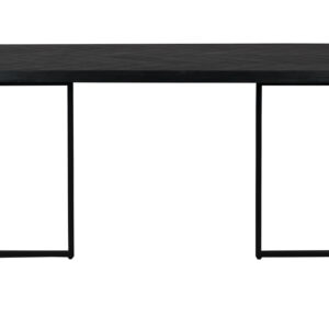 Dutchbone Eettafel 'Class' Acaciahout, 180 x 90cm, kleur Zwart