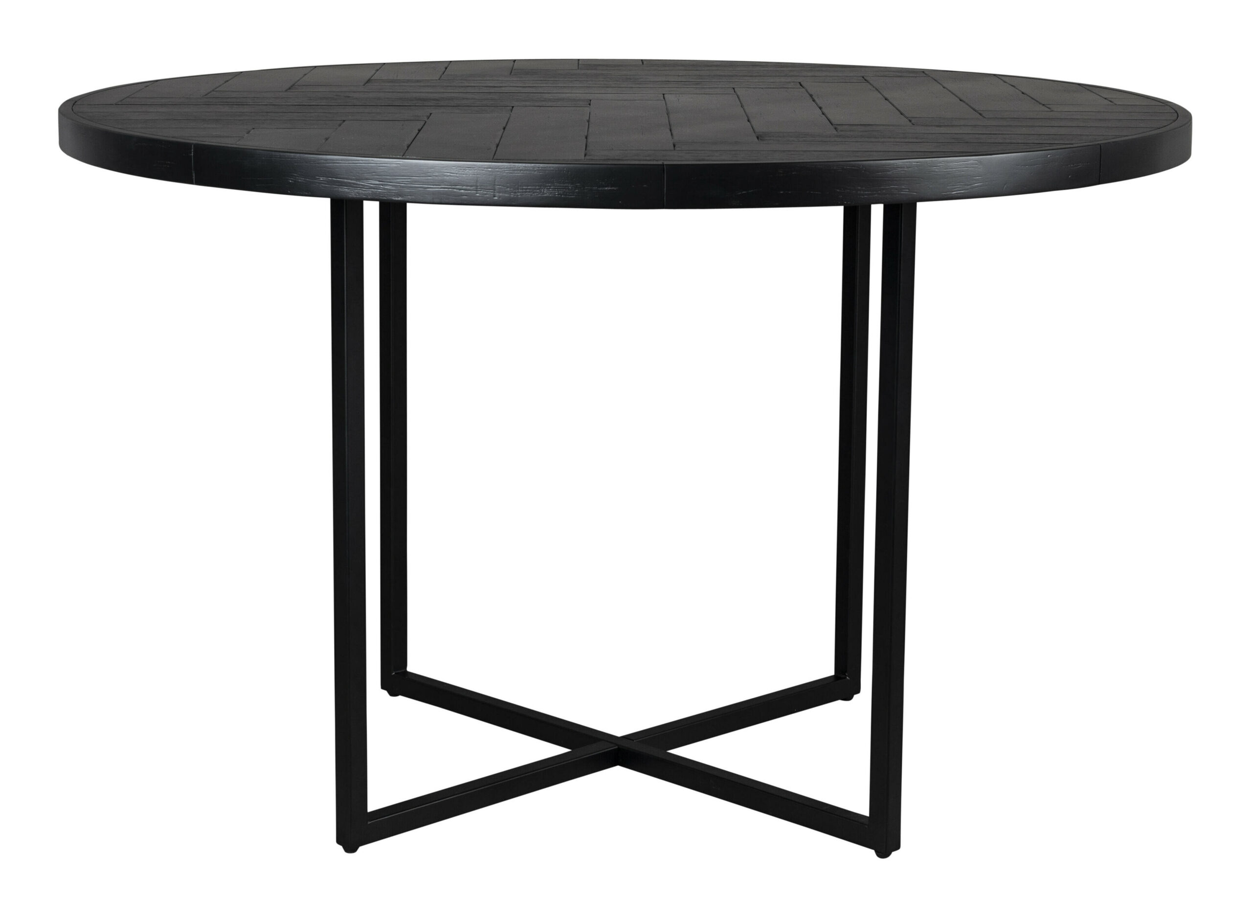 Dutchbone Ronde Eettafel 'Class' Acaciahout, 120cm, kleur Zwart