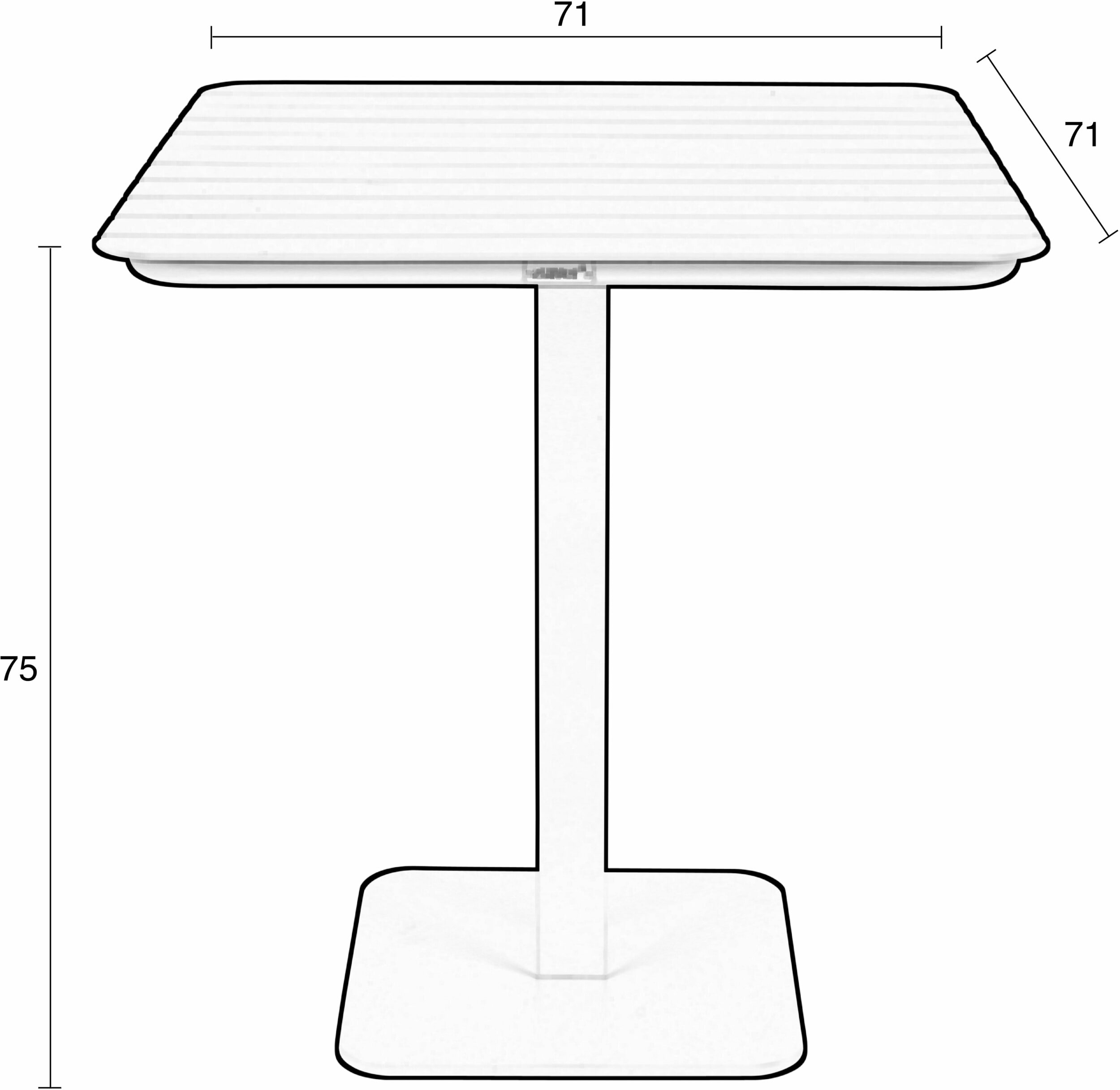 Zuiver Outdoor Bistrotafel 'Vondel' 71 x 71cm, kleur Groen - Afbeelding 7